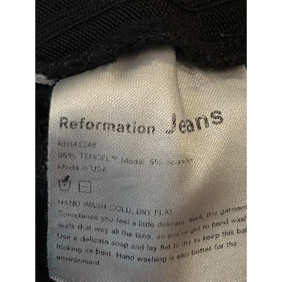 Reformation Women's Size 4 Black Long Sleeve Textured Cropped Knit Top - Picture 3 of 7